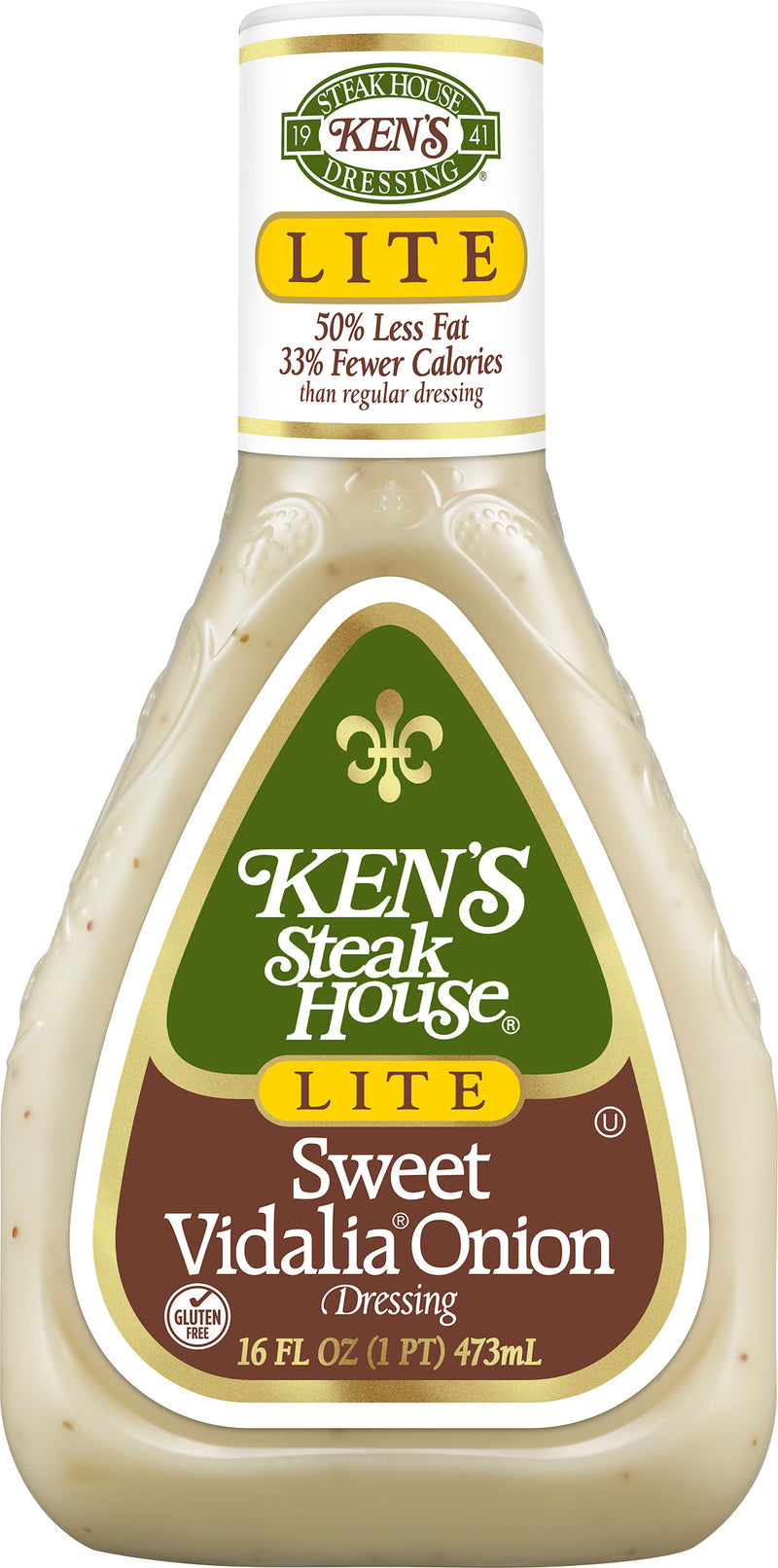 Ken's Steak House Lite Sweet Vidalia Onion Dressing, 16 Ounce - Trustables