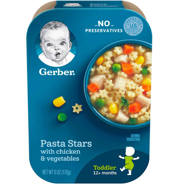 Gerber Lil' Meals, Pasta Stars with Chicken and Vegetables, 6 OZ - Trustables