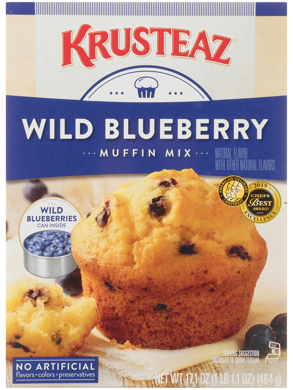 Krusteaz Wild Blueberrry Muffin Mix, 17.1 OZ