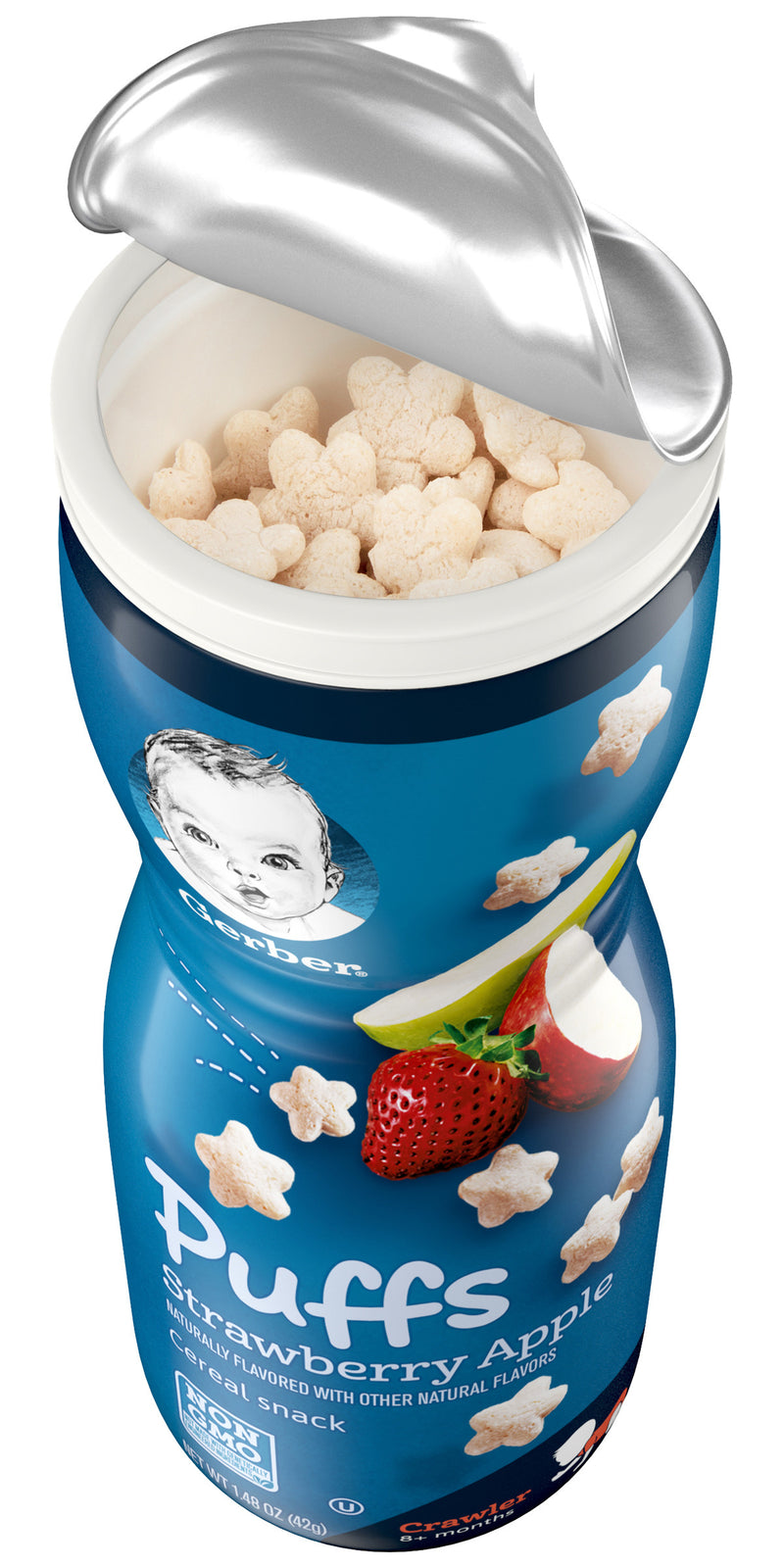 Gerber Puffs Variety Pack, 1 Strawberry Apple, 1 Blueberry, 1 Apple Cinnamon, 3 CT - Trustables