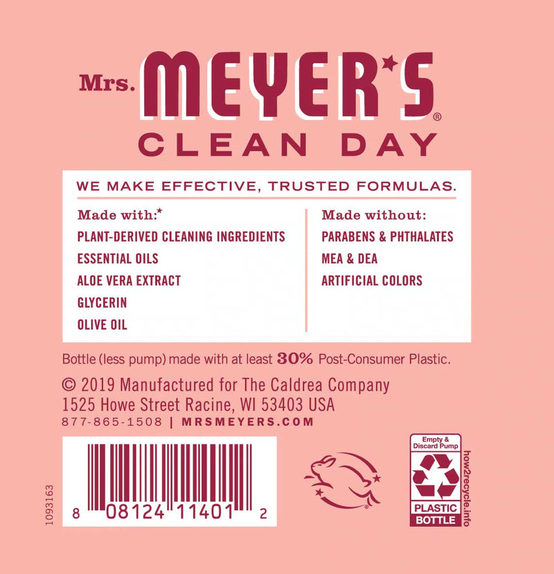 Mrs. Meyer's  Liquid hand Soap Rose, 12.5 OZ - Trustables