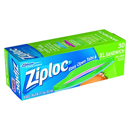Ziploc Sandwich XL Bags, 30 CT