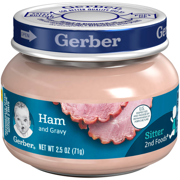 Gerber 2nd Foods Jar, Ham and Ham Gravy, 2.5 OZ - Trustables