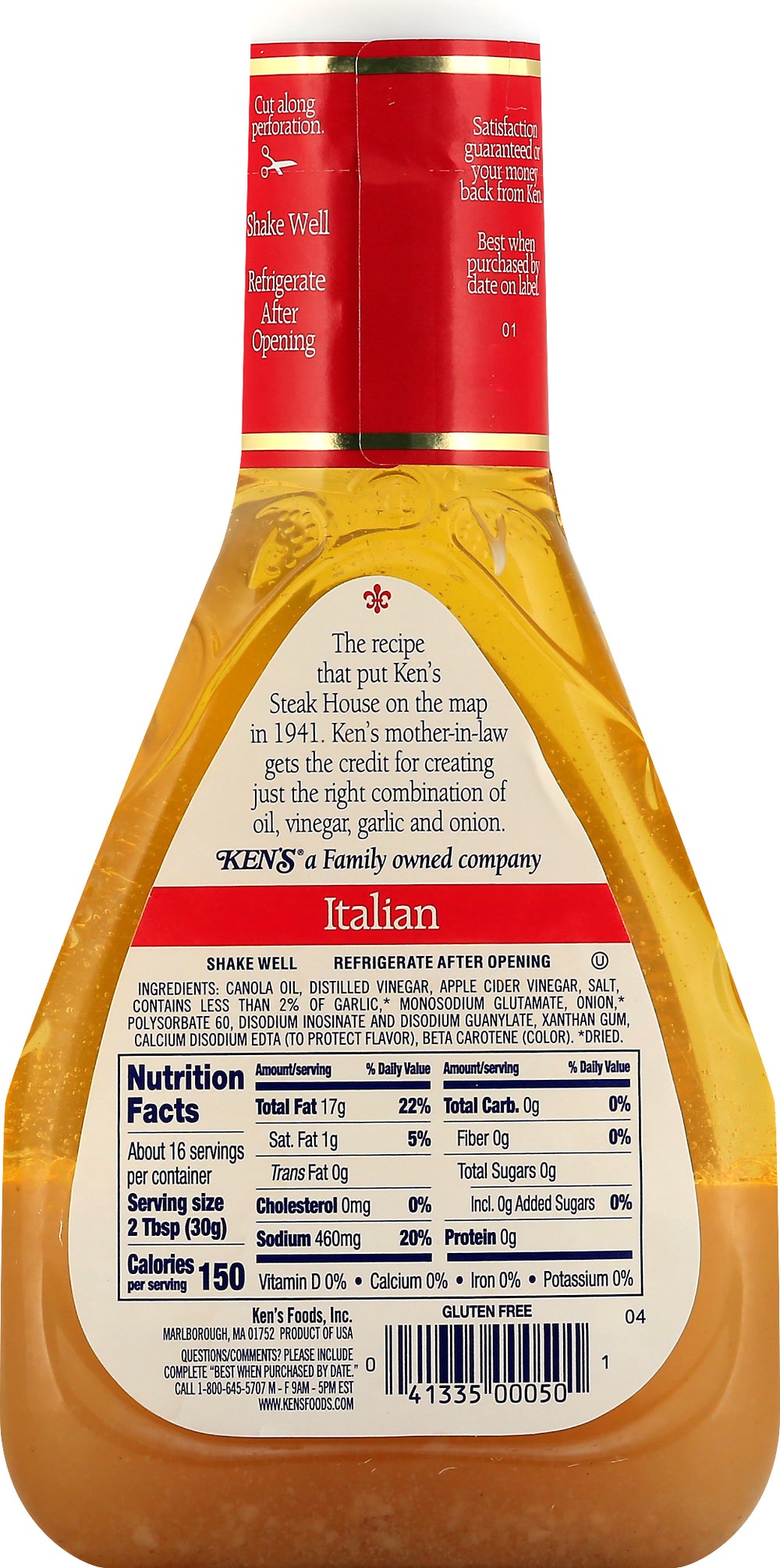 Ken's Steak House Italian Dressing & Marinade, 16 Ounce