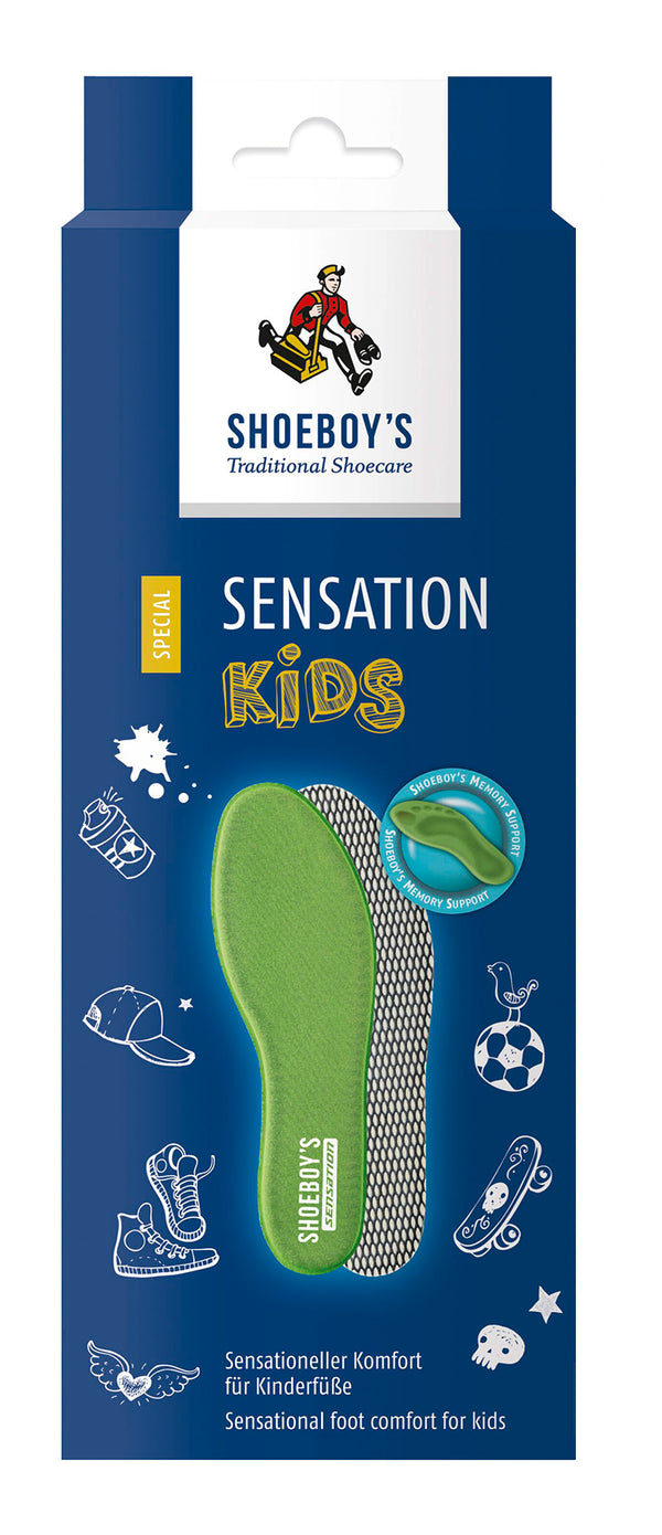 Shoeboy’s Sensation Kids Size 3.5 (EU 35) Insoles - Comfort & Firm Hold w/Durable Cotton Blend Top Layer & Stable Latex Underside - Trustables
