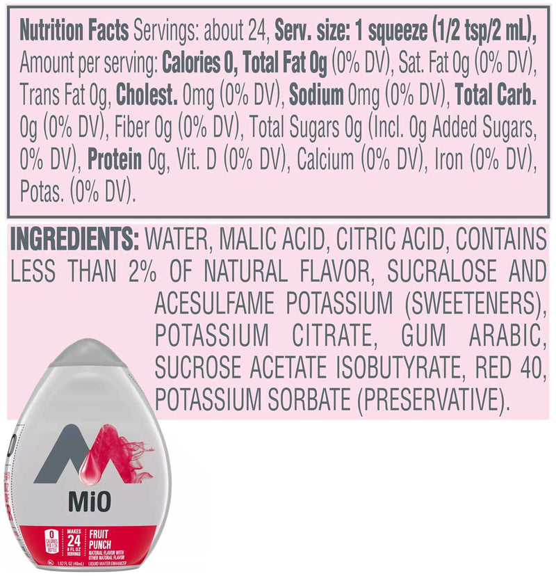 Mio Liquid Water Enhancer, Fruit Punch, 1.62 OZ - Trustables