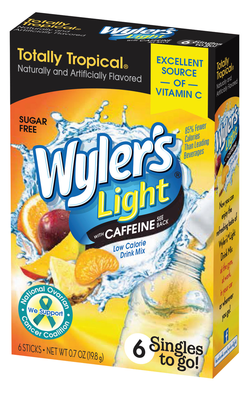 Wyler's Light Totally Tropical with Caffeine Singles To Go Drink Mix, 6 CT - Trustables