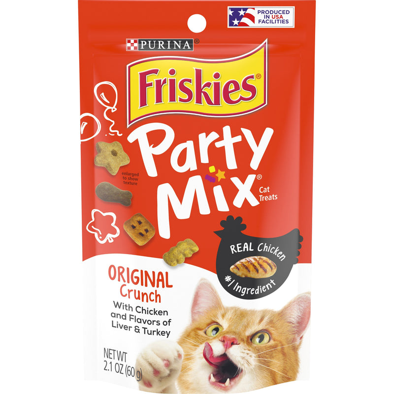 Friskies Party Mix Original Crunch Cat Treats, 2.1 OZ - Trustables