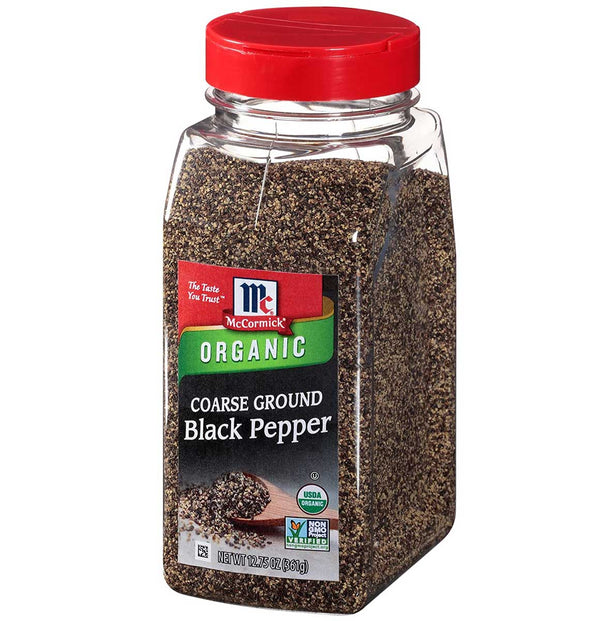 McCormick Coarse Ground Organic Pepper Black, 12.75 OZ - Trustables