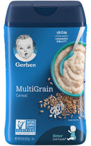 Gerber Baby Cereal, 2nd Foods, Non-GMO Multigrain, 8 OZ - Trustables