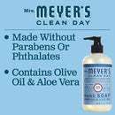 Mrs. Meyer's Clean Day Liquid Hand Soap Bottle, RainWater Scent, 12.5 fl oz - Trustables