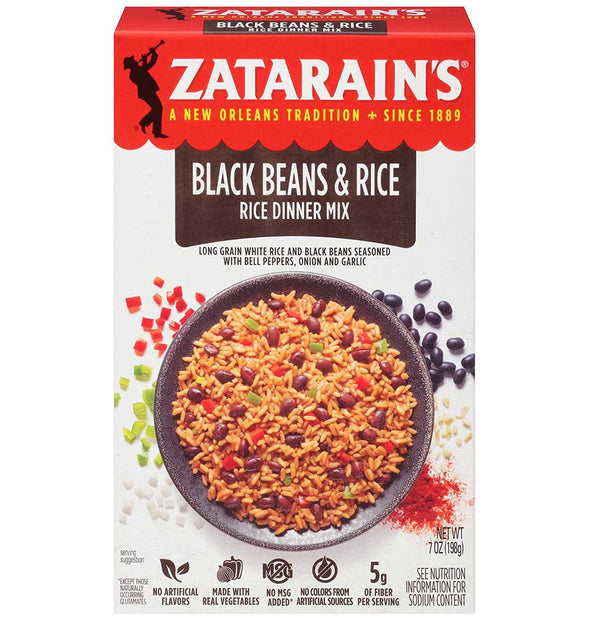 Zatarain's New Orleans Style Black Beans and Rice, 7 OZ - Trustables