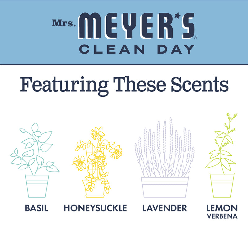 Mrs. Meyer's Clean Day Liquid Hand Soap Bottle, Bluebell Scent, 12.5 fl oz, 3 ct