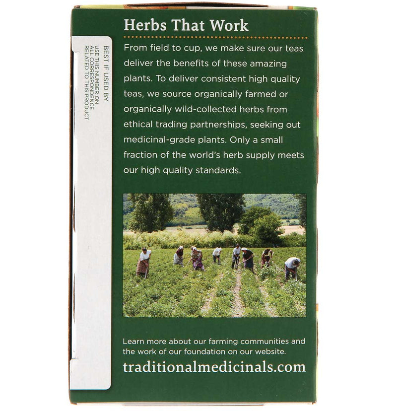 Traditional Medicinals Organic Turmeric with Meadowsweet & Ginger Herbal Tea, 16 Tea Bags - Trustables