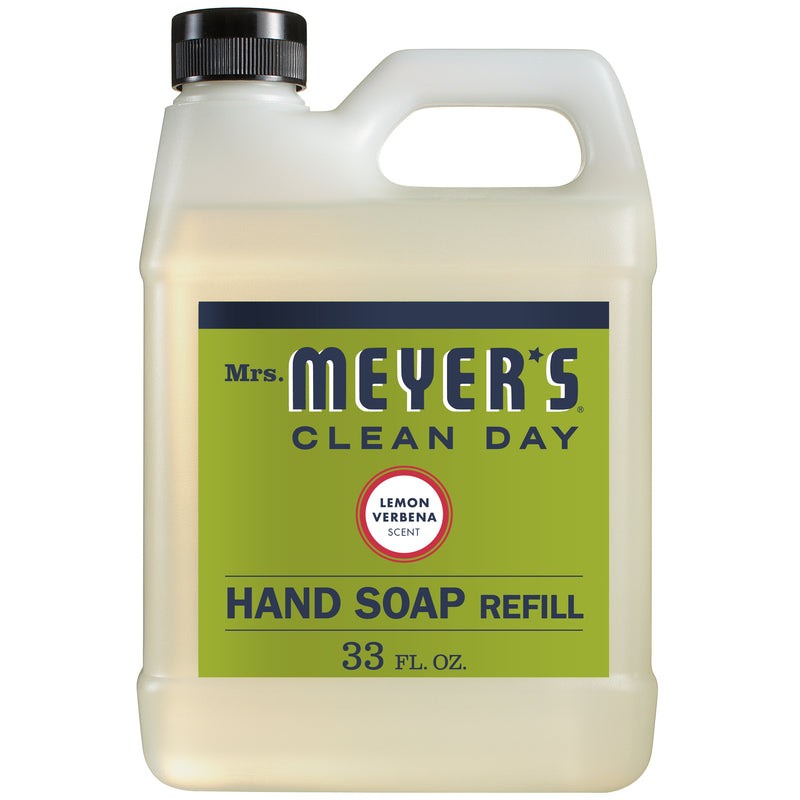 Mrs. Meyer's Clean Day Liquid Hand Soap Refill Bottle, Lemon Verbena Scent, 33 fl oz - Trustables