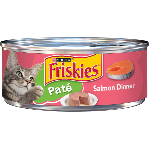 Friskies Pate Salmon Dinner Wet Cat Food, 5.5 OZ - Trustables