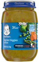 Gerber 3rd Foods Baby Food Jars, Garden Vegetable Rice, 6 OZ - Trustables