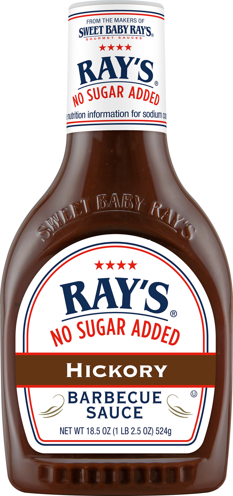 Sweet Baby Ray's No Sugar Added, Hickory, 18.5 Ounce - Trustables