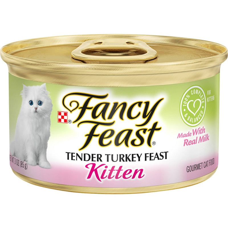 Purina Fancy Feast Tender Turkey Feast Wet Kitten Food, 3 OZ - Trustables