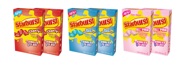 Starburst STG Drink Mix Variety Pack, 2 Cherry, 2 Blue Raspberry, 2 Strawberry, 1 CT - Trustables