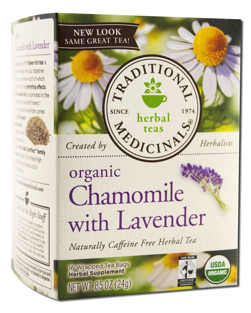 Traditional Medicinals Organic Chamomile with Lavender Tea, 16 Tea Bags - Trustables