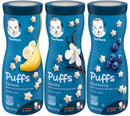 Gerber Puffs Variety Pack, 1 Banana, 1 Vanilla, 1 Blueberry, 3 CT - Trustables