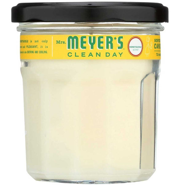Mrs. Meyer's Clean Day Scented Soy Candle, Honeysuckle Scent, 7.2 ounce candle - Trustables