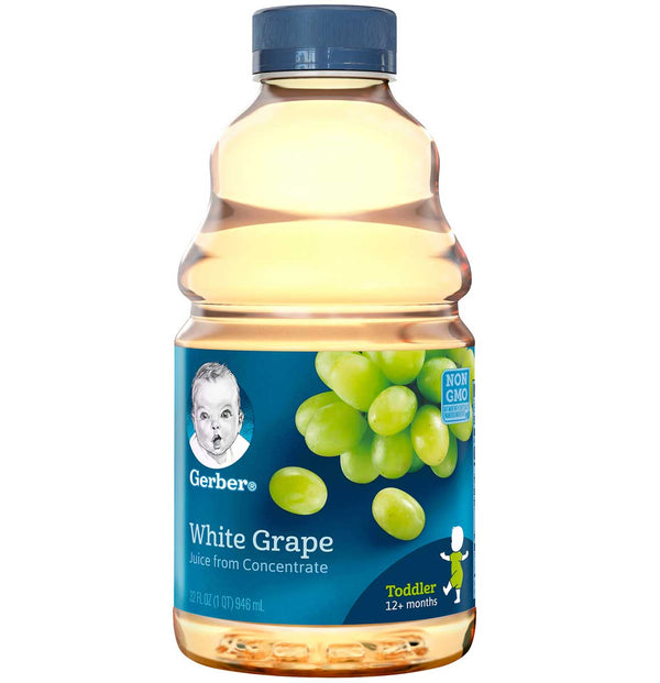 Gerber Baby 100% Fruit Juice, White Grape, 32 OZ - Trustables