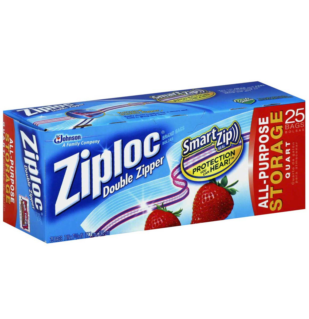 Ziploc 1 Qt. Double Zipper Food Storage Bag (24-Count) - Dazey's Supply
