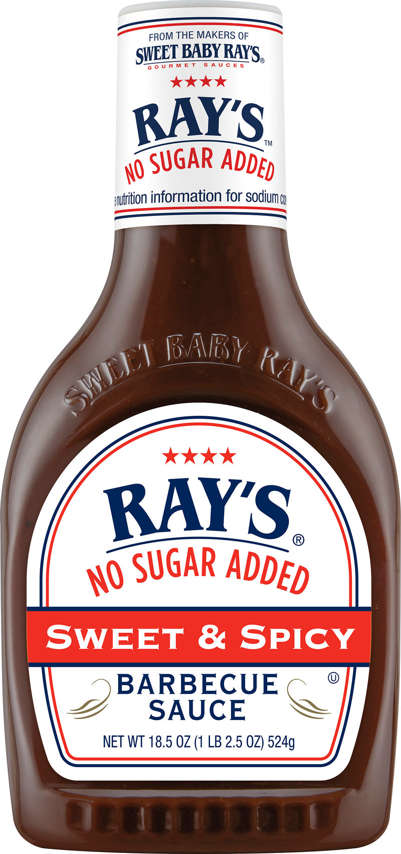 Sweet Baby Ray's No Sugar Added, Sweet & Spicy, 18.5 Ounce - Trustables