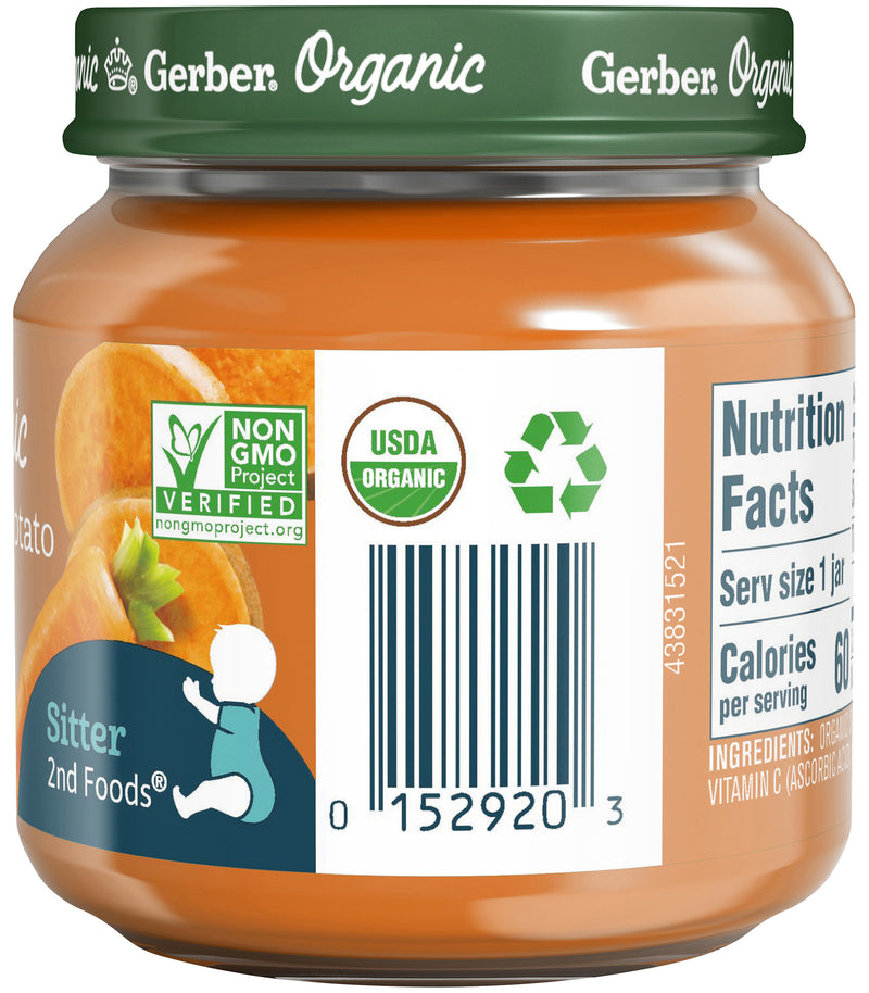Gerber 2nd Foods, Organic Sweet Potato Apple Carrot, 4 OZ - Trustables
