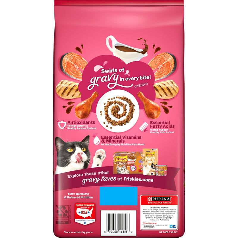 Friskies Gravy Swirlers Adult Dry Cat Food, 3.15 LB - Trustables