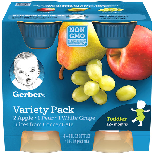 Gerber Baby 100% Juice Variety Pack, 16 OZ - Trustables