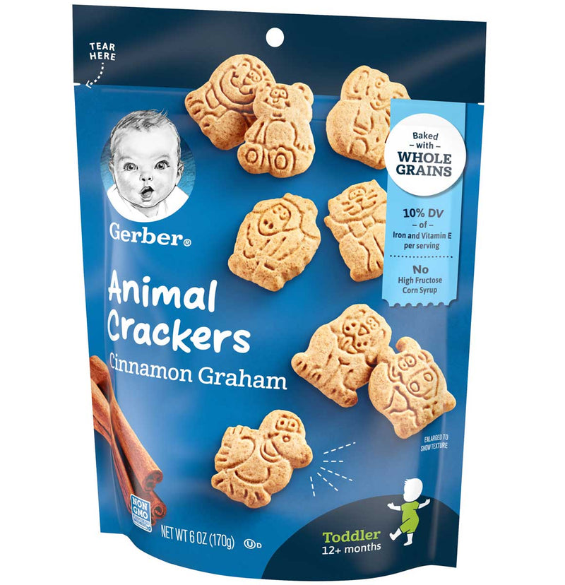 Gerber Cinnamon Graham Animal Crackers, 6 OZ - Trustables