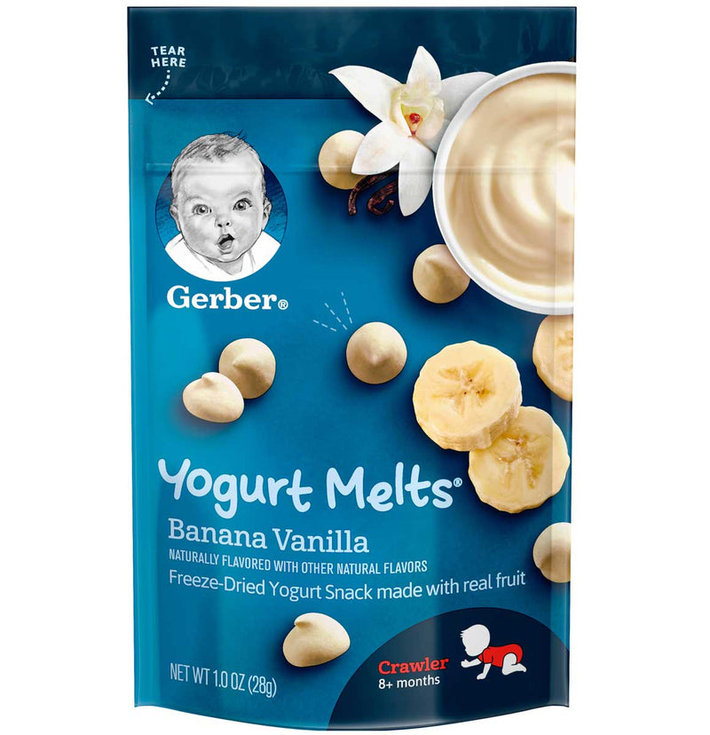 Gerber Yogurt Melts, Banana Vanilla, 1 OZ - Trustables