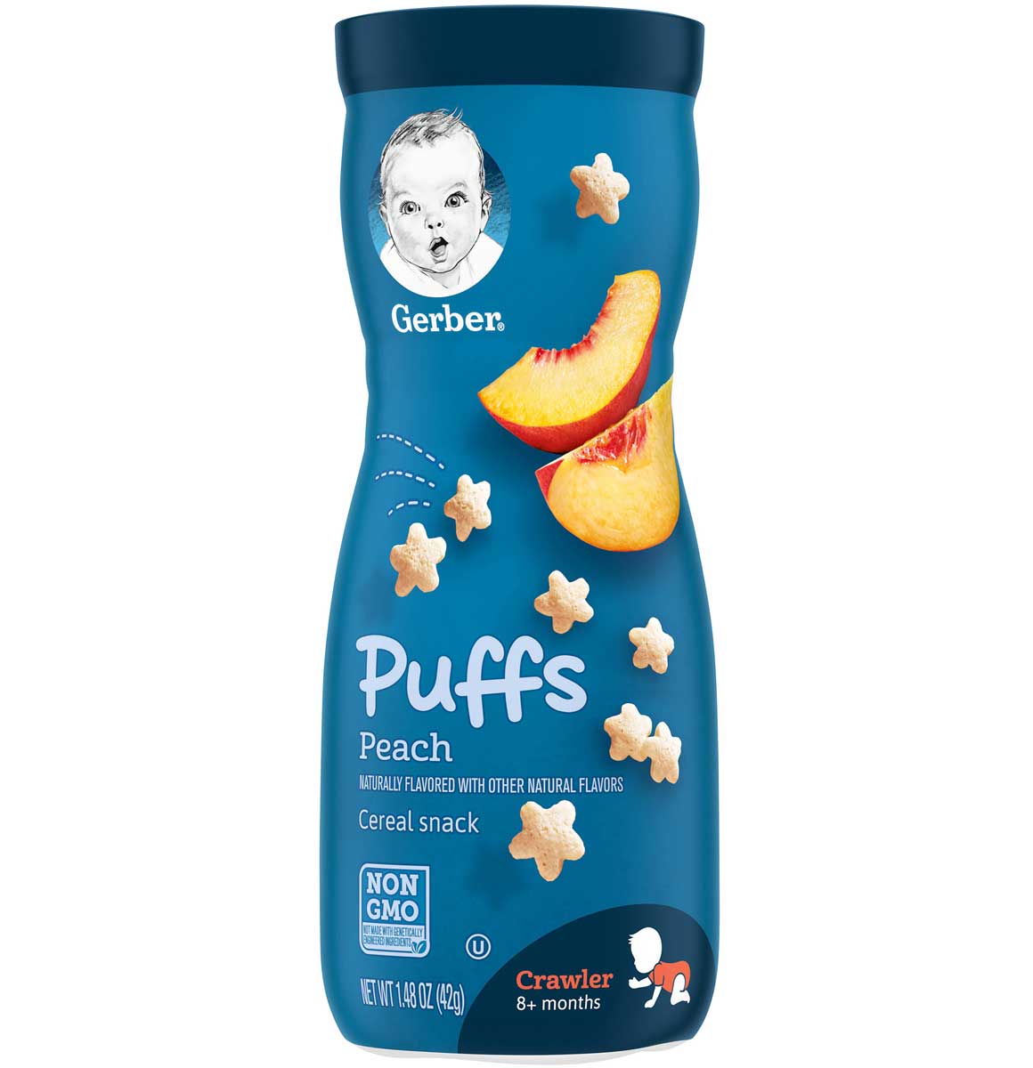 Gerber Peach Puffs Cereal Snacks, 1.48 OZ