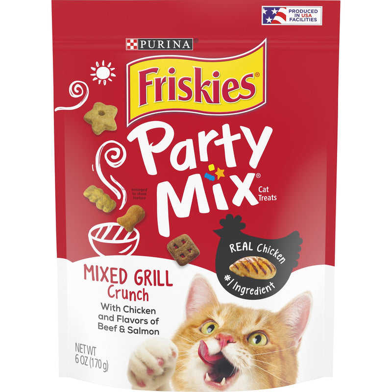 Friskies Party Mix Mixed Grill Crunch Cat Treats, 6 OZ - Trustables