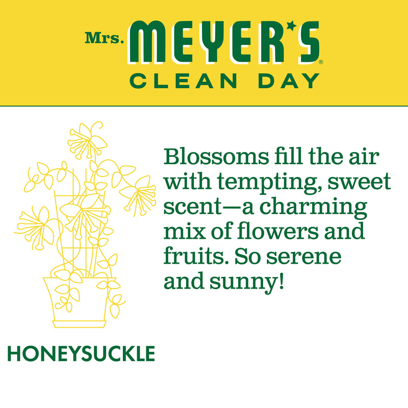 Mrs. Meyer's Clean Day Liquid Dish Soap Bottle, Honeysuckle Scent, 16 fl oz - Trustables