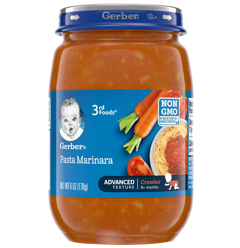 Gerber 3rd Foods Baby Food Jars, Pasta Marinara, 6 OZ - Trustables