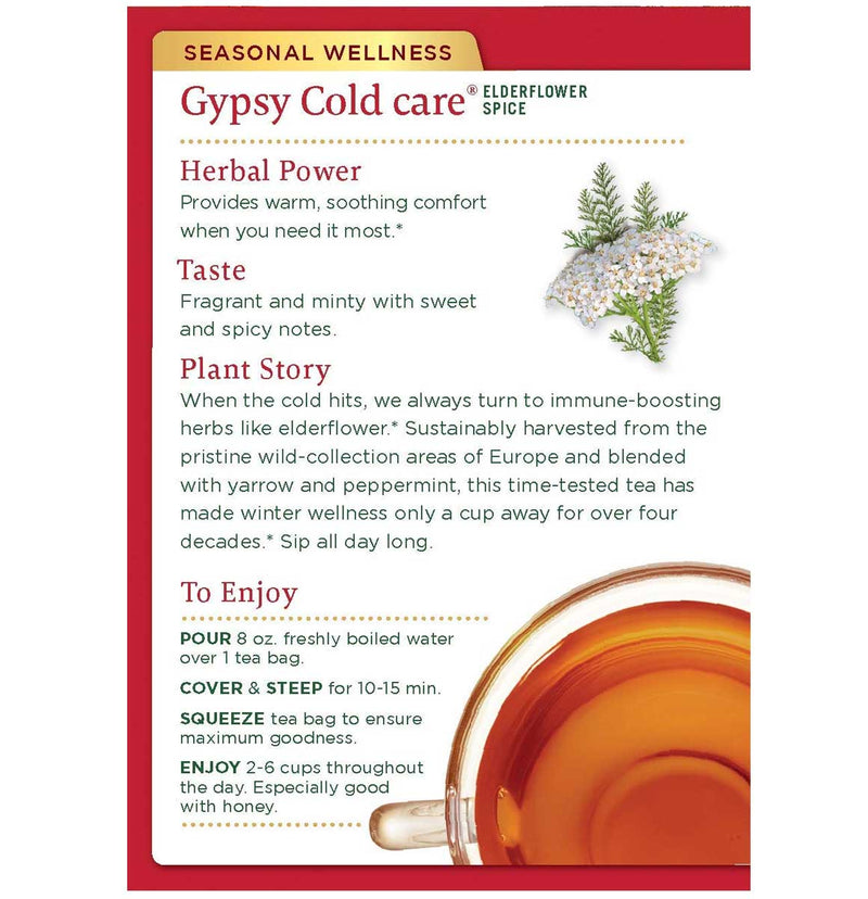 Traditional Medicinals Gypsy Cold Care Seasonal Tea, 16 Tea Bags - Trustables