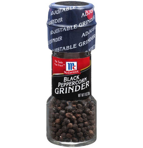 Mccormick Grinder Black Peppercorn, Adjustable - 1 oz