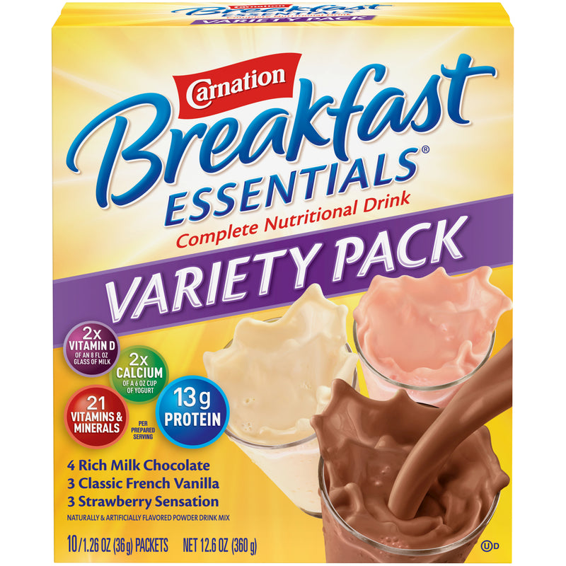 Carnation Breakfast Essentials® Instant Complete Nutritional Drink, Variety Pack, 12.6 OZ - Trustables