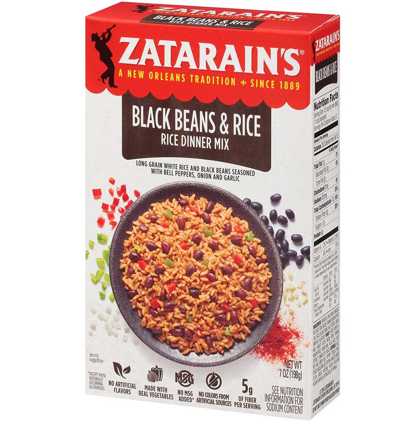 Zatarain's New Orleans Style Black Beans & Rice, 7-Ounce Boxes