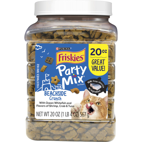 Friskies Party Mix Beachside Crunch Adult Cat Treats, 20 OZ - Trustables