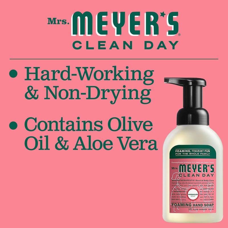 Mrs. Meyer's Clean Day Foaming Hand Soap, Watermelon Scent, 10 fl oz - Trustables