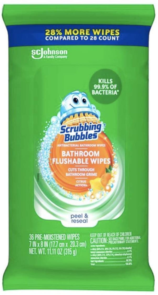 Scrubbing Bubbles Flat Pack Wipes, 36 CT - Trustables