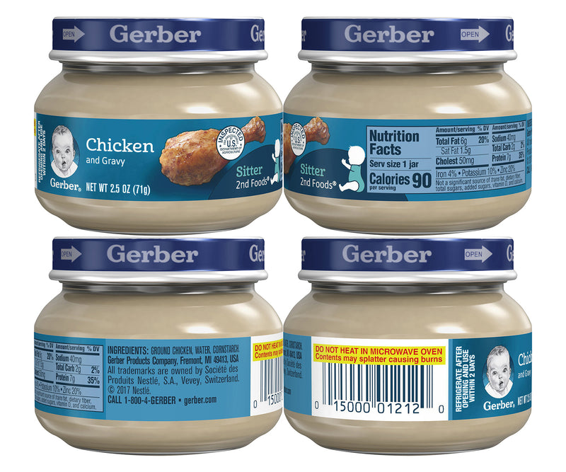 Chicken Gerber 2nd Foods Value Pack Gerber 2nd Foods Gravy Jars