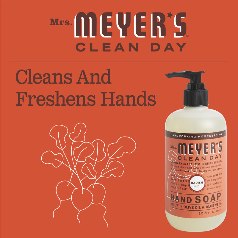 Mrs. Meyer's Clean Day Liquid Hand Soap, Radish Scent, 12.5 fl oz - Trustables