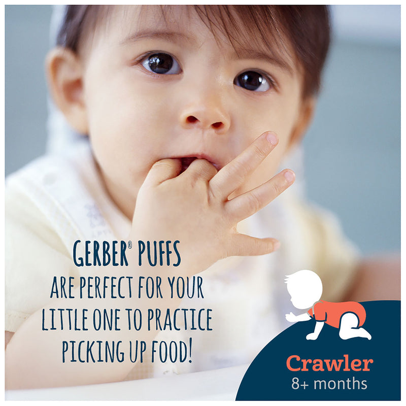 Gerber Puffs Variety Pack, 1 Strawberry Apple, 1 Blueberry, 1 Apple Cinnamon, 3 CT - Trustables