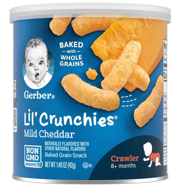 Gerber Lil' Crunchies, Mild Cheddar, 1.48 OZ - Trustables